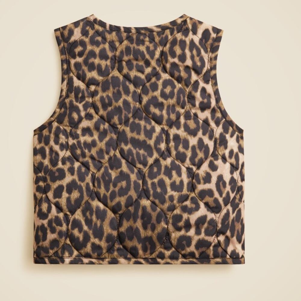 Crewcuts tan leopard print quilted vest - Picture 5 of 11